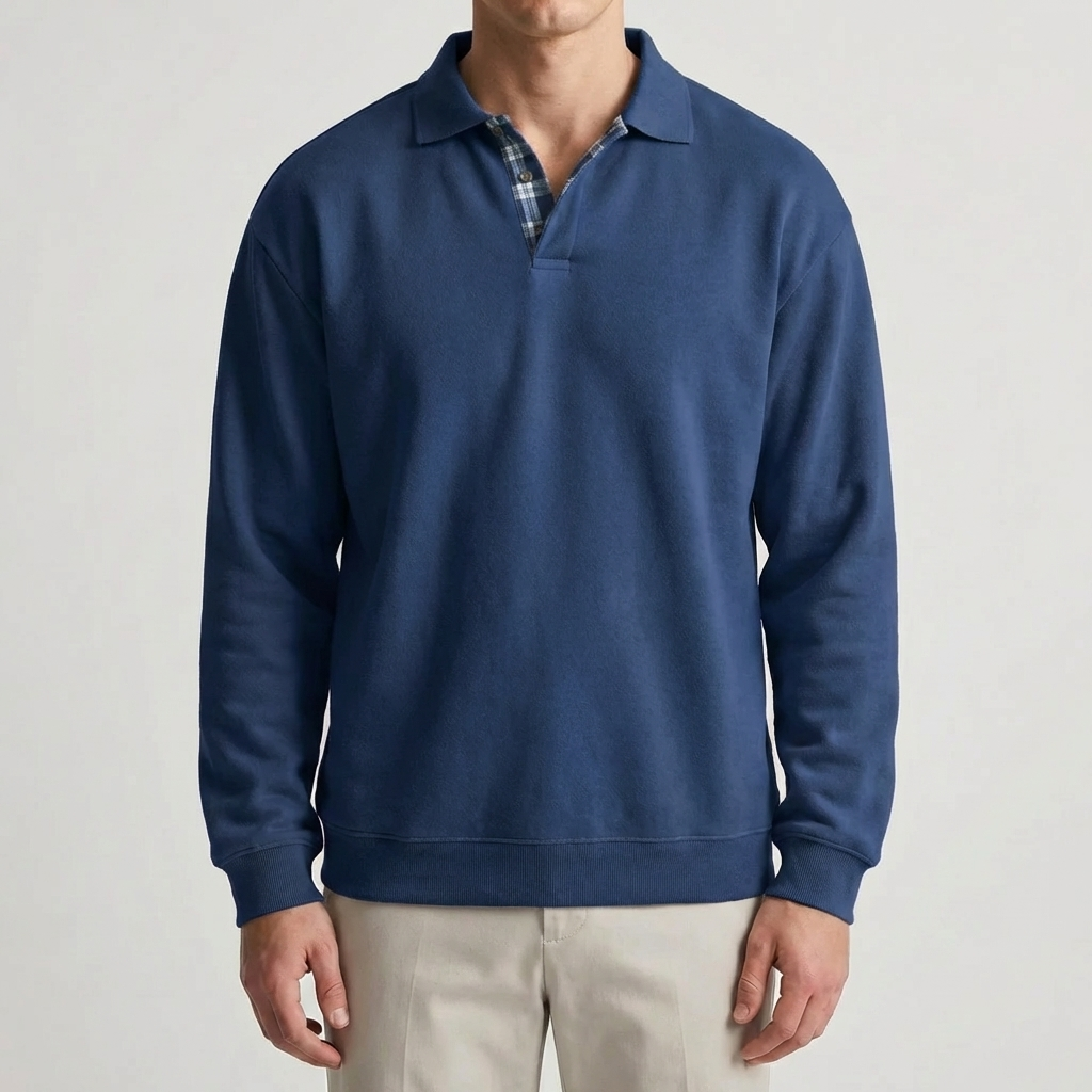 Långärmad Polo Krage Pullover