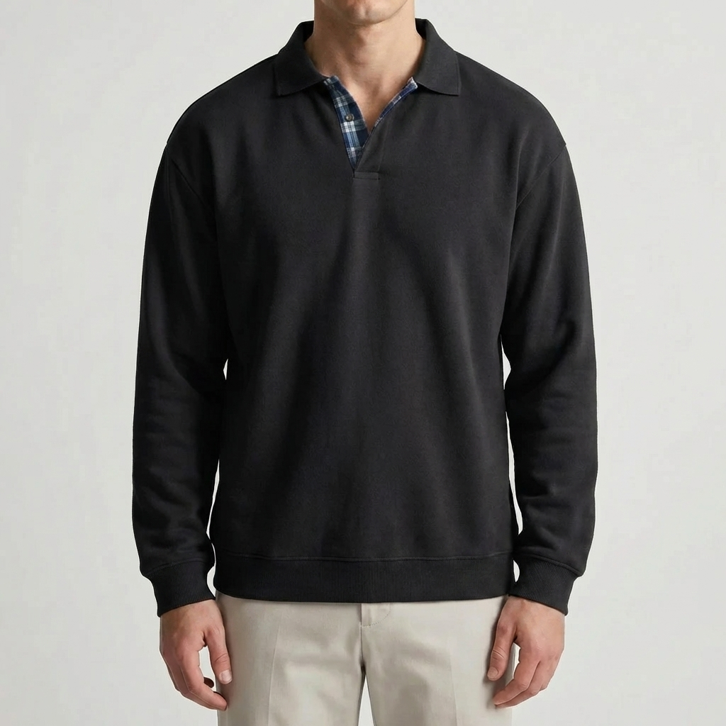 Långärmad Polo Krage Pullover