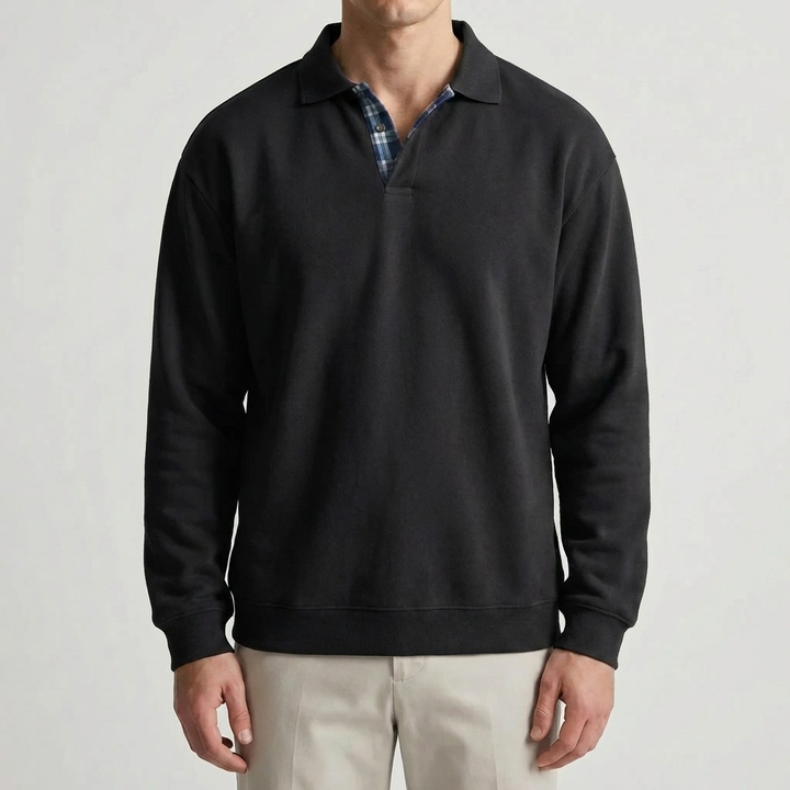 Långärmad Polo Krage Pullover
