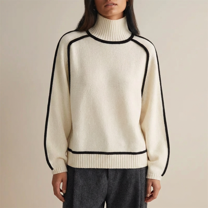 Luxe Fine Wool-liknande Turtleneck Tröja