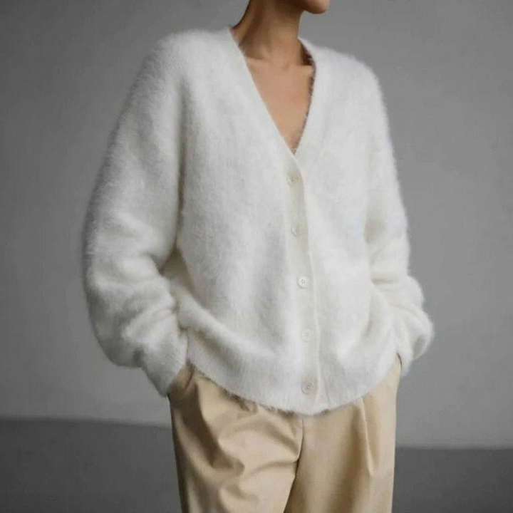 Fin Ull-liknande Cardigan