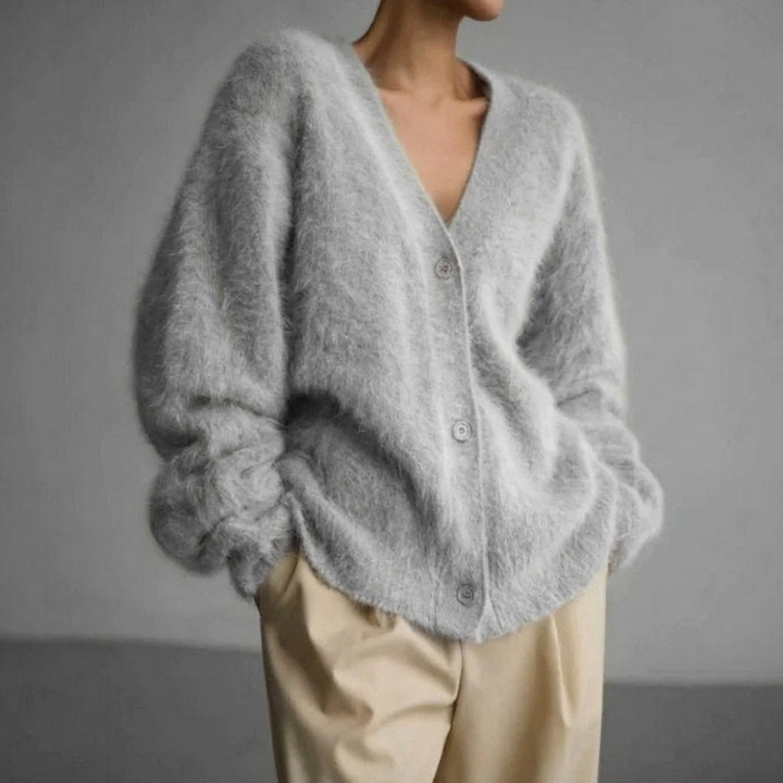 Fin Ull-liknande Cardigan