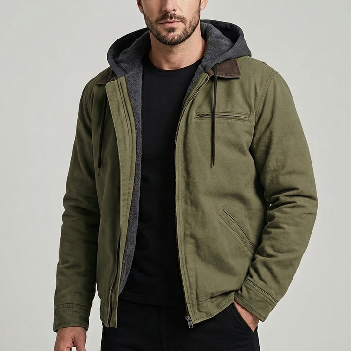 Klassisk Hooded Jacka för Män