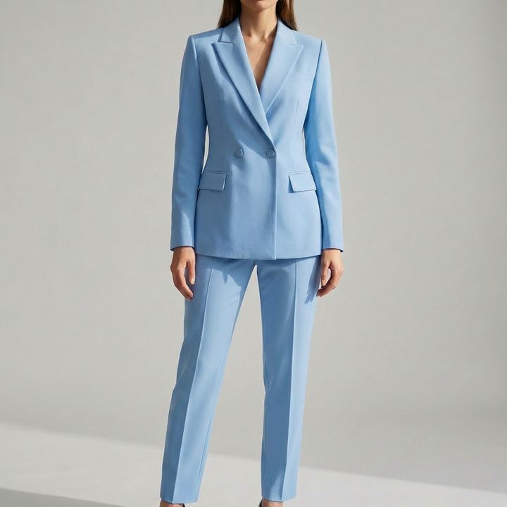 Stilig Blazer och Byx Set för Kvinnor