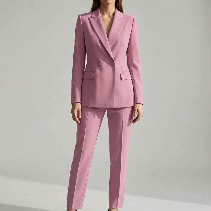 Stilig Blazer och Byx Set för Kvinnor