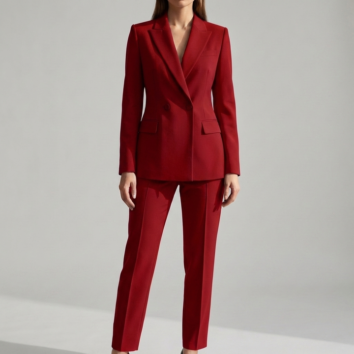 Stilig Blazer och Byx Set för Kvinnor