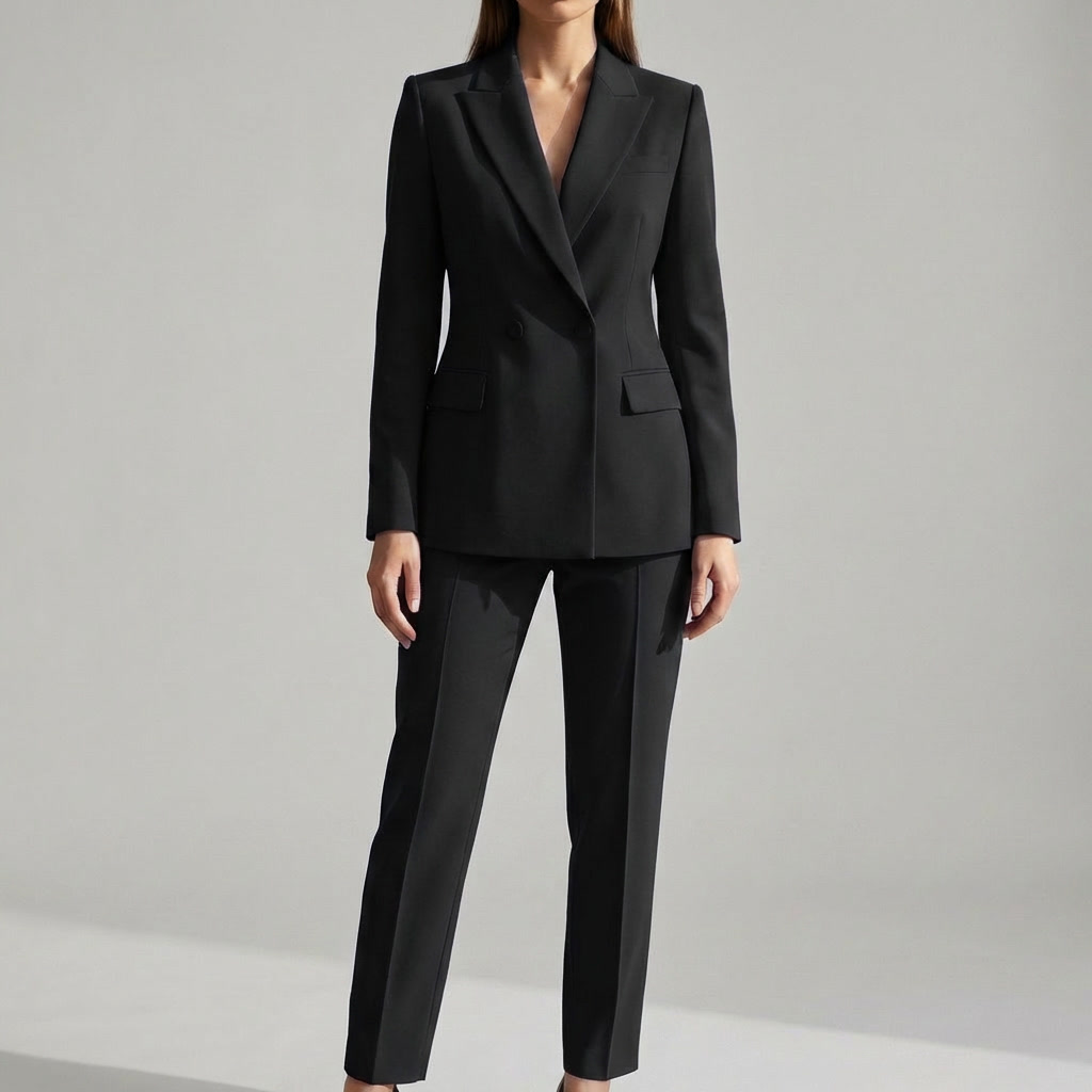 Stilig Blazer och Byx Set för Kvinnor