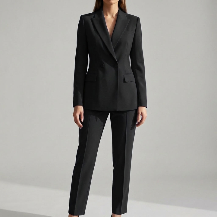 Stilig Blazer och Byx Set för Kvinnor