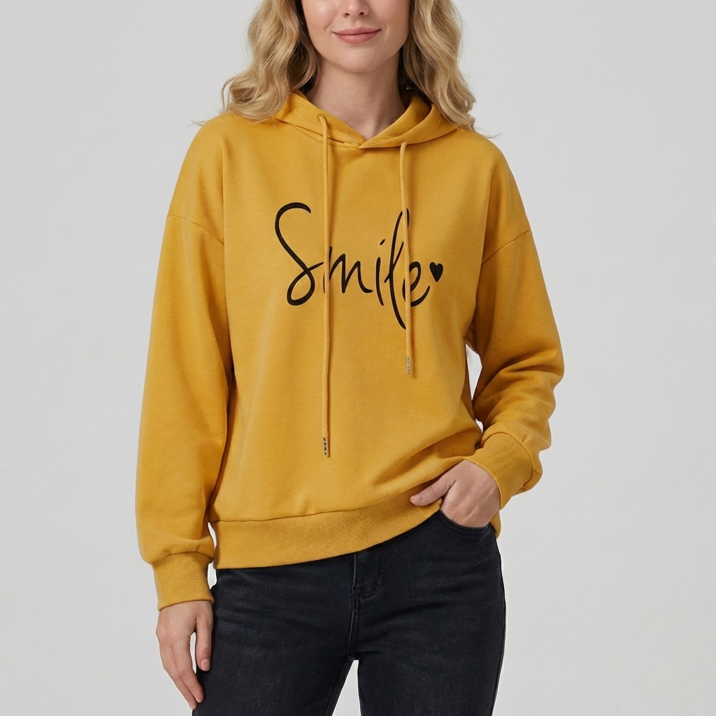 Kvinnors Leende Hoodie