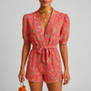 Sommarlook Jumpsuit Puffärmar för Kvinnor