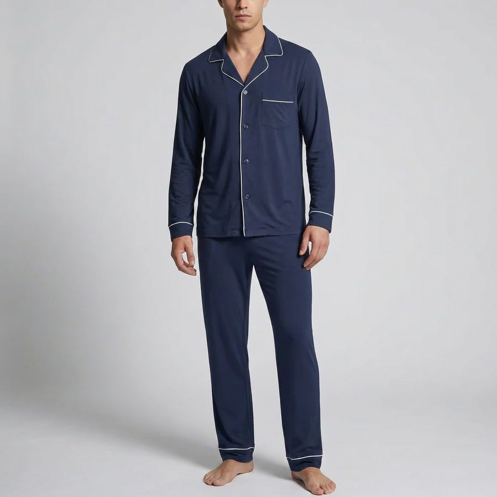 Bekväma Bomulls Pyjamas för Män