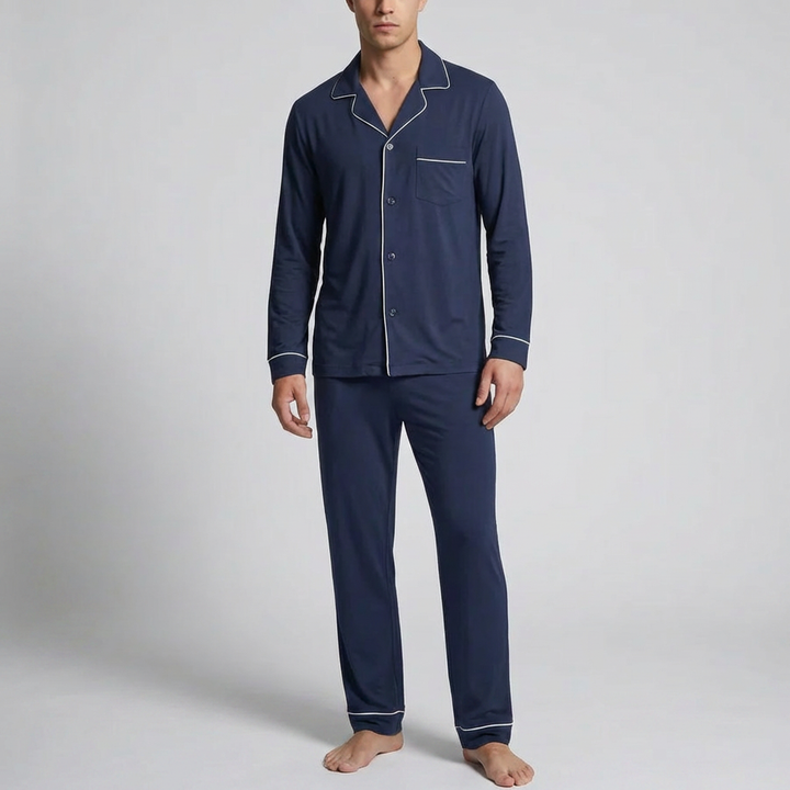 Bekväma Bomulls Pyjamas för Män