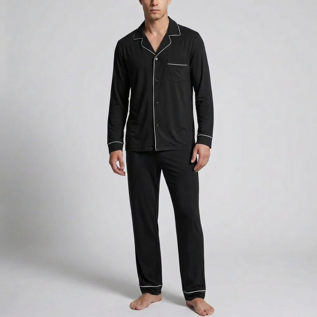 Bekväma Bomulls Pyjamas för Män