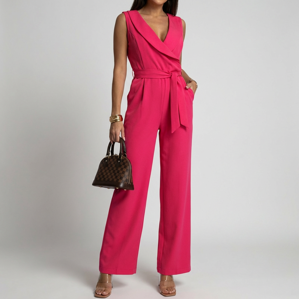 Ärmlös och Sofistikerad Passform Jumpsuit för Kvinnor