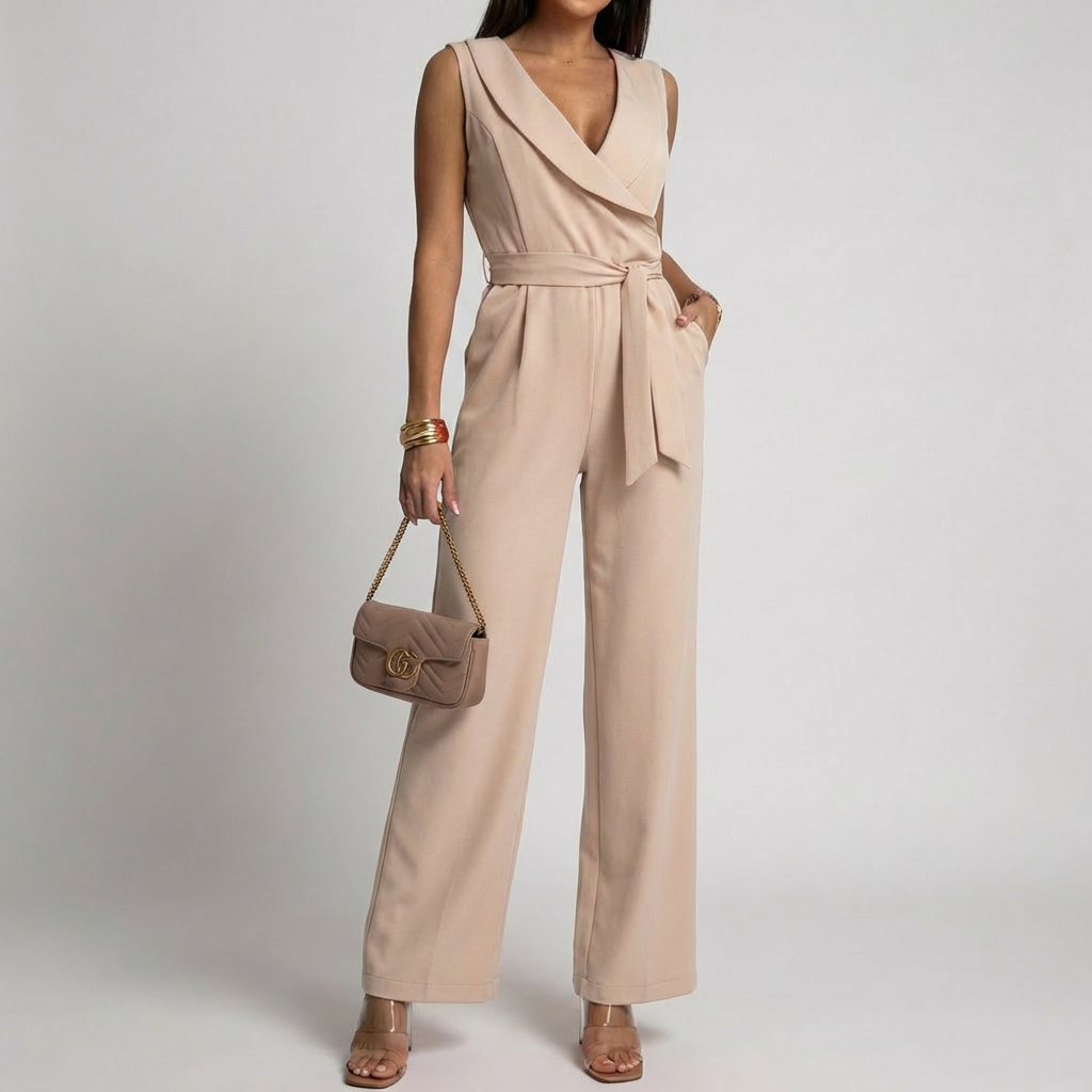 Ärmlös och Sofistikerad Passform Jumpsuit för Kvinnor