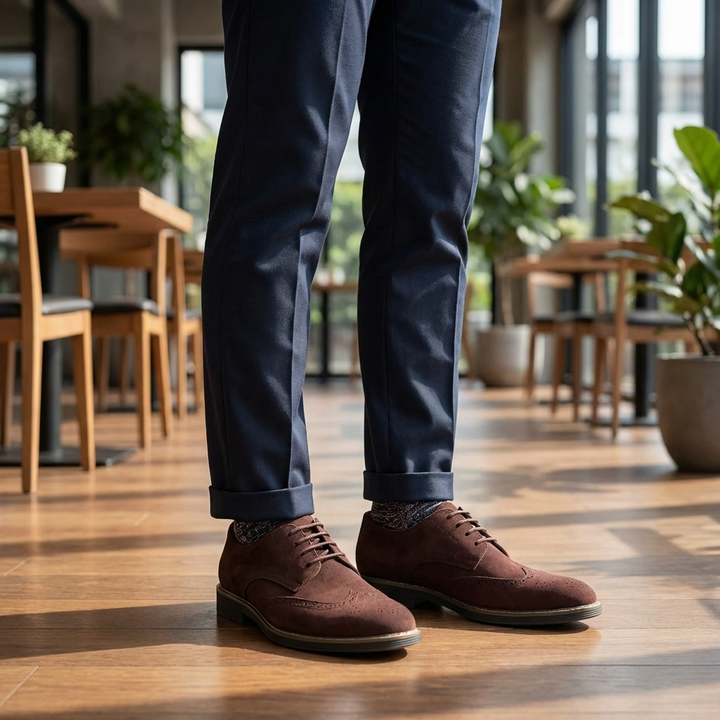 Brogue Detalj Snörskor Oxford för Män