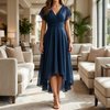 Elegant Tidlös Chiffon Kvällsklänning för Kvinnor