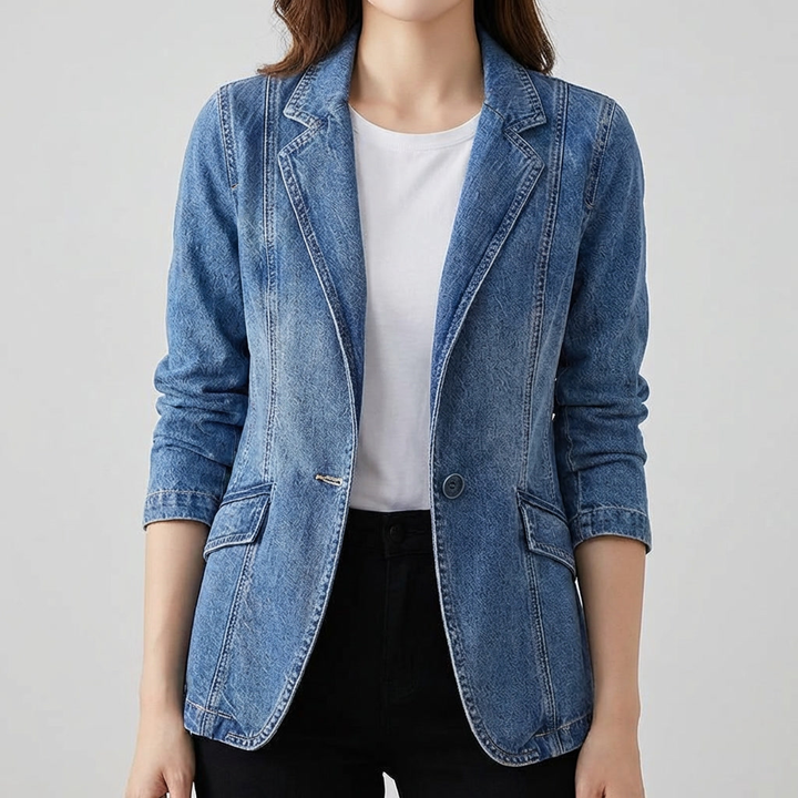 Denim Blazer för Kvinnor