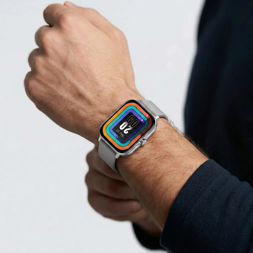 Fullfärgs pekskärm fitness smartwatch