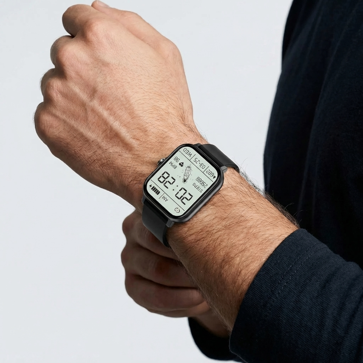 Fullfärgs pekskärm fitness smartwatch