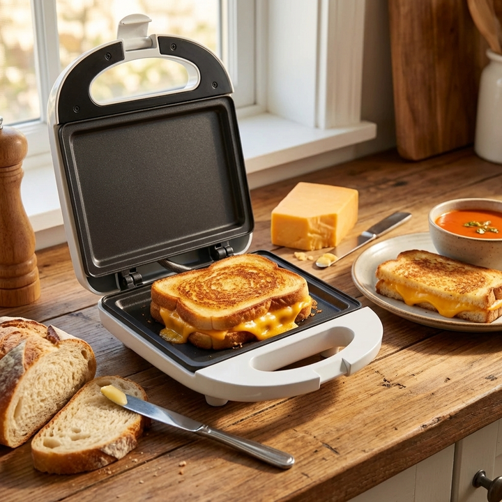 Kompakt 2-i-1 Sandwichpress