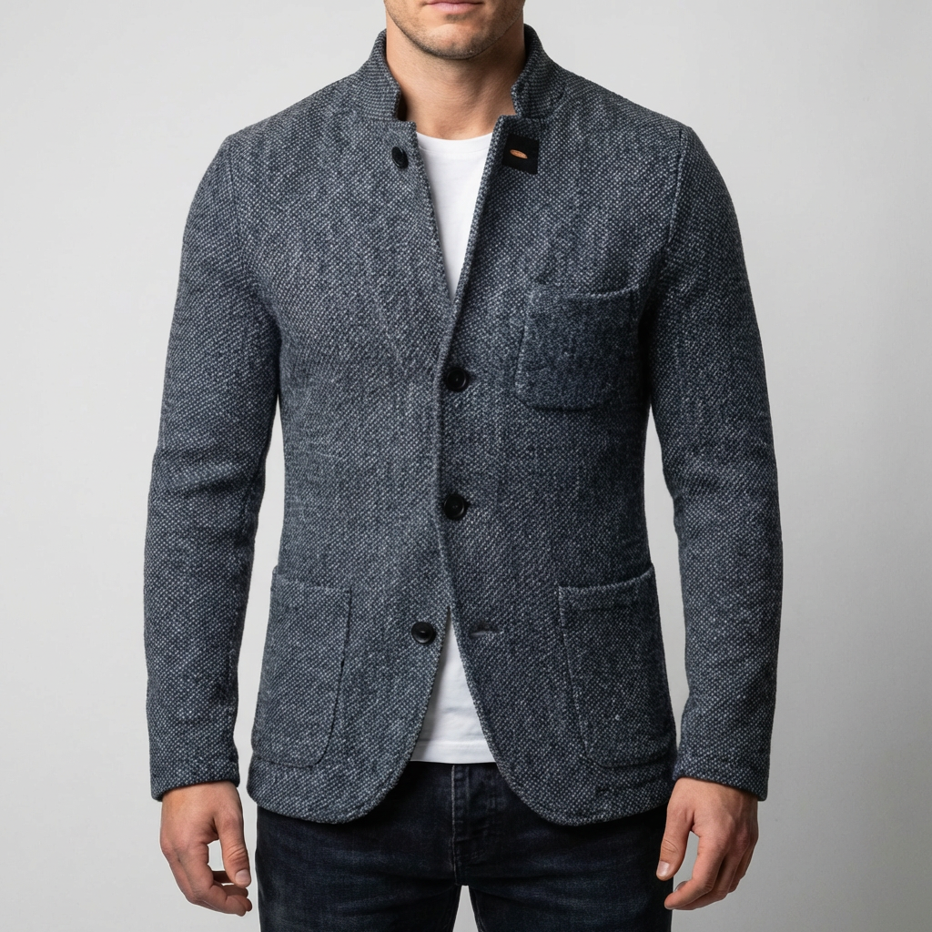 Quiltad Dunfyllning Cardigan för Män