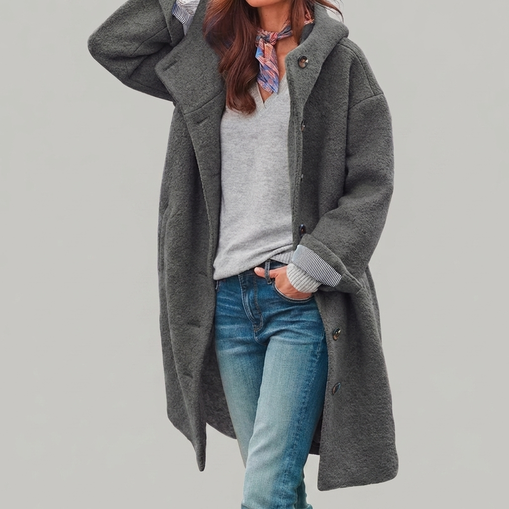 Kvinnors Hooded Vinterjacka