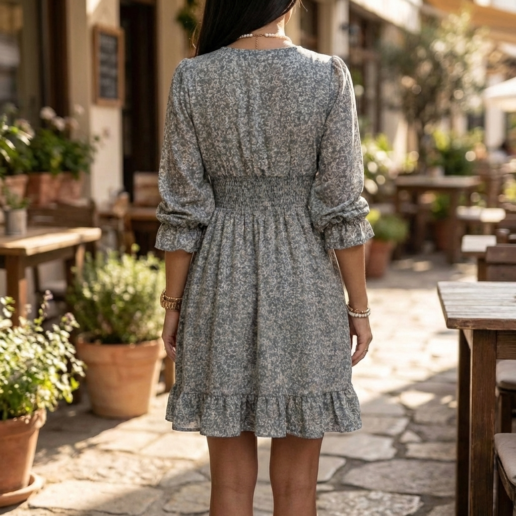 Boho Mini Klänning Bohemisk Charm för Kvinnor