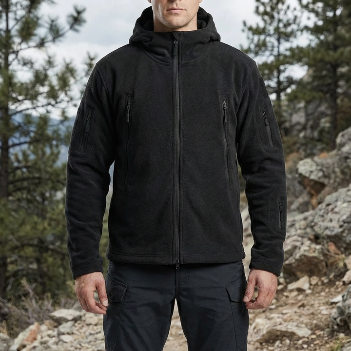 Hooded Full-Zip Fleece Jacket För Män