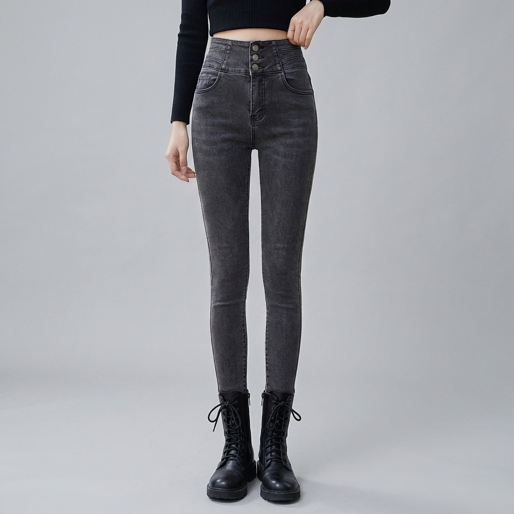 Högmidjade Jeans för Kvinnor