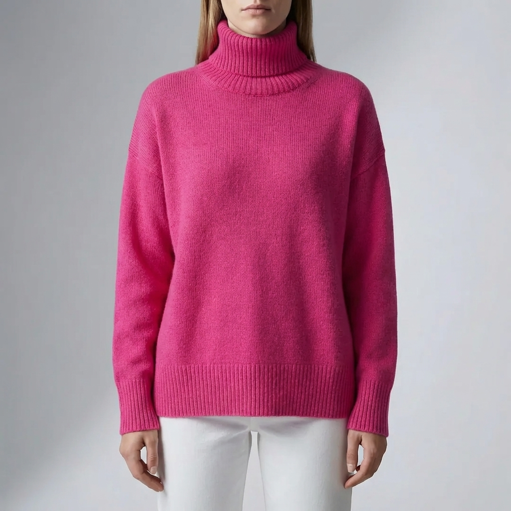 Stickad Turtleneck Tröja För Kvinnor