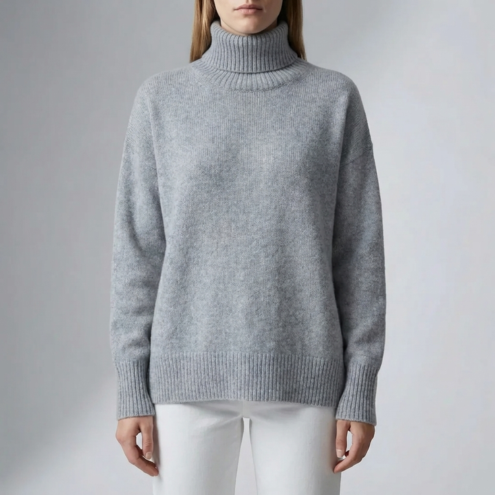 Stickad Turtleneck Tröja För Kvinnor