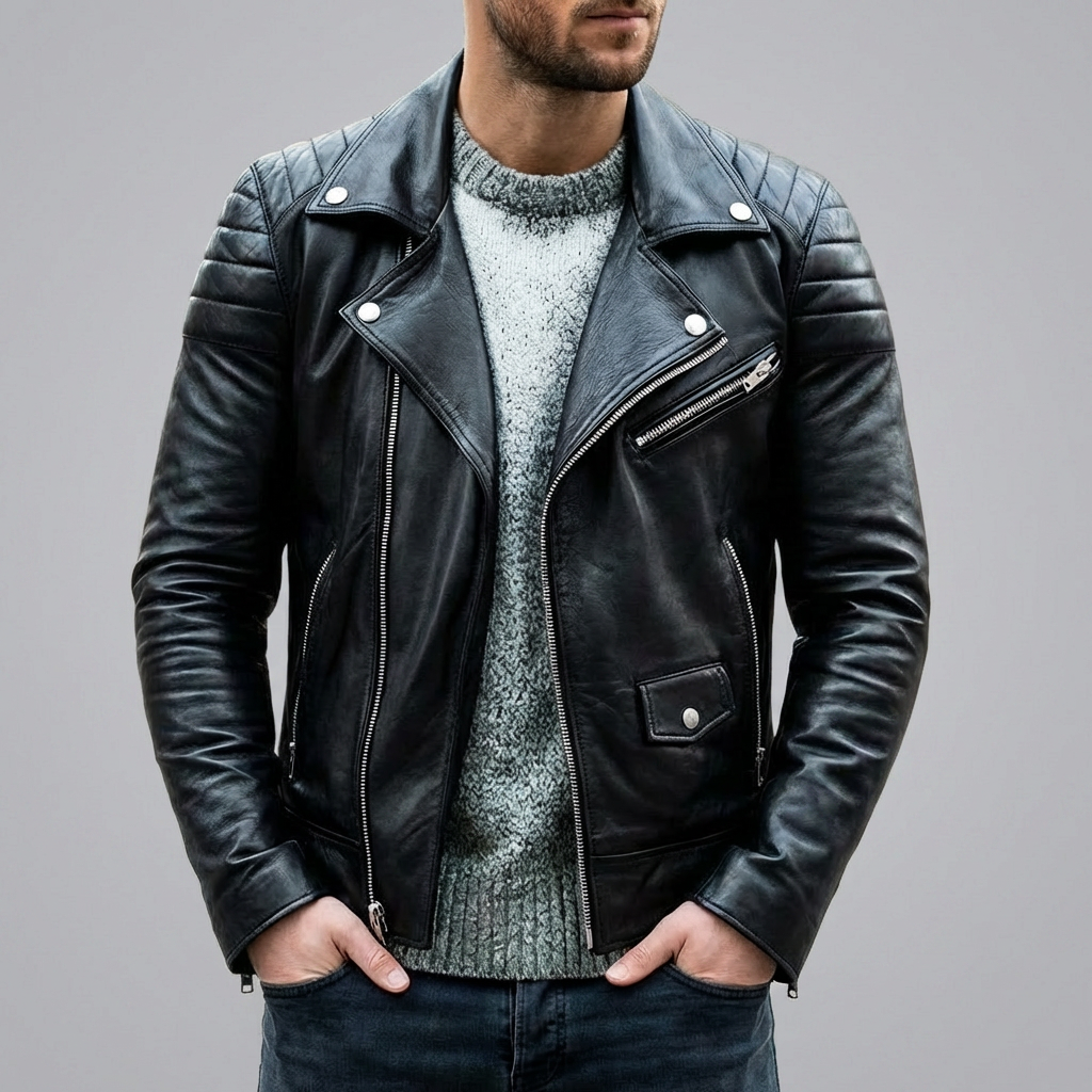 Bikerjacka för män