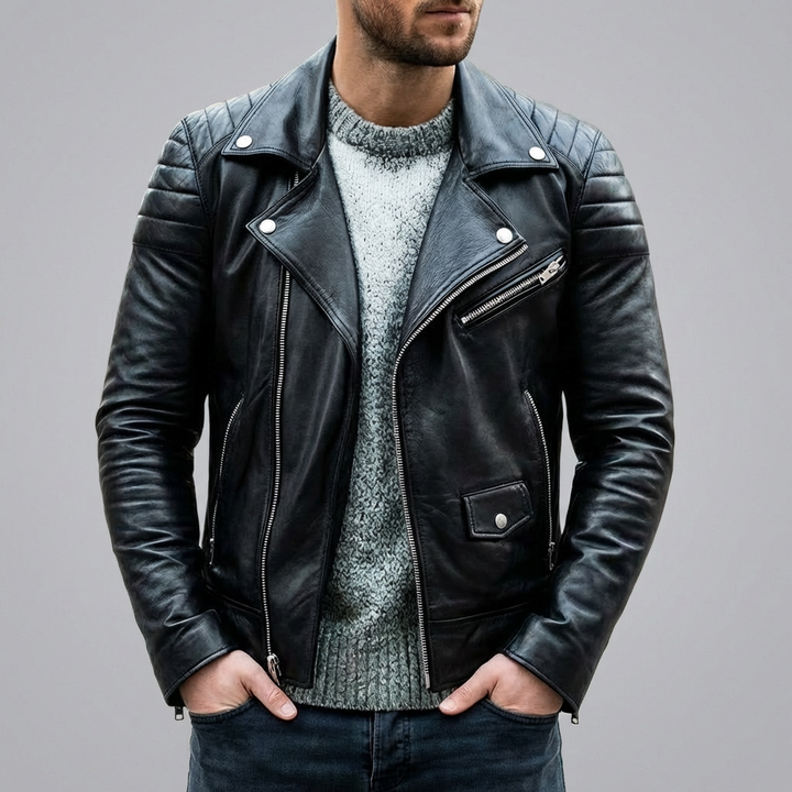 Bikerjacka för män