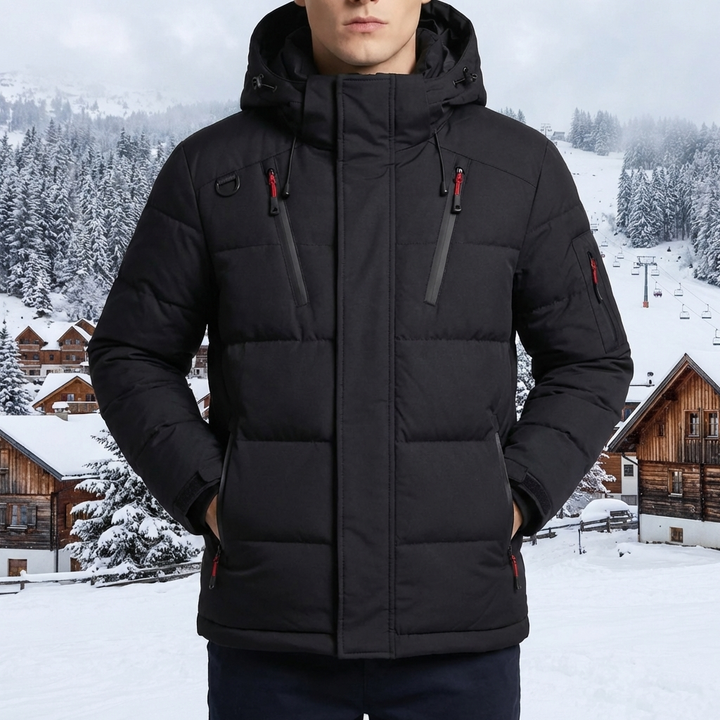 Isolerad Hooded Vinterjacka för Män