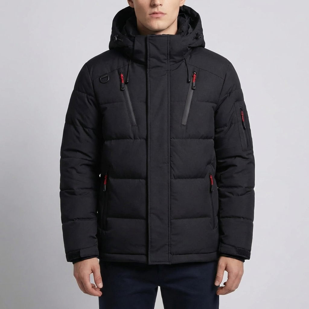 Isolerad Hooded Vinterjacka för Män