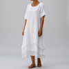 Chic Block Slit Dress Enkel Modern Elegans