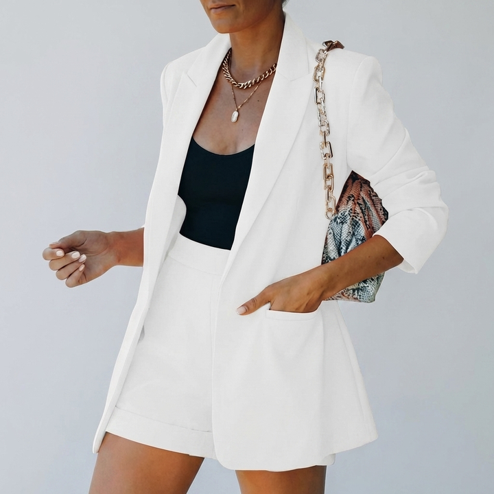 Chic Blazer Shorts Set för kvinnor