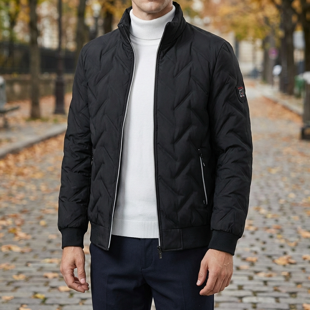 Full-Zip Vindjacka för Män