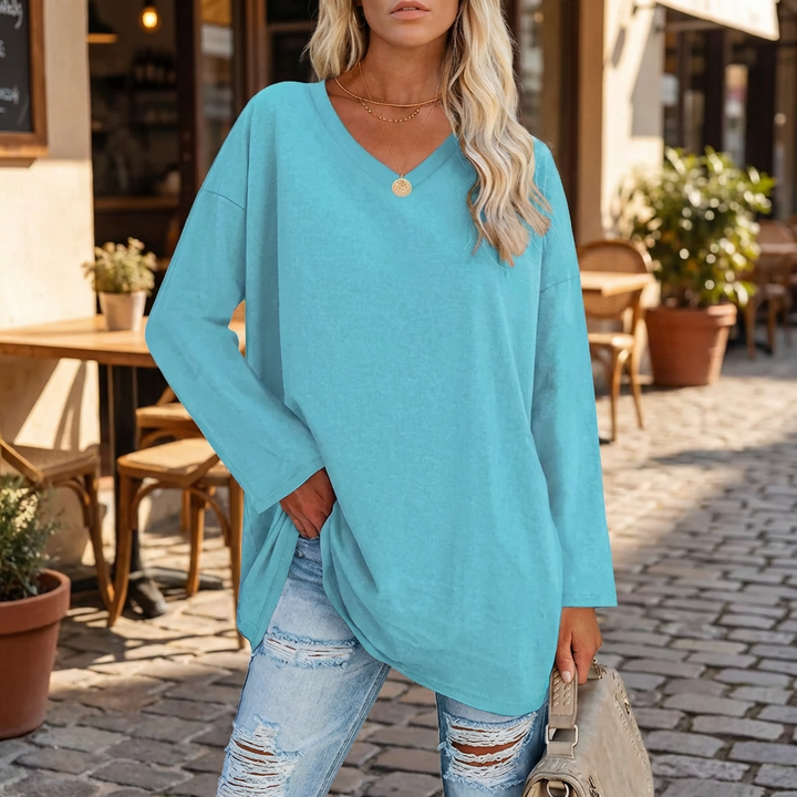Elegant Långärmad Top för Kvinnor