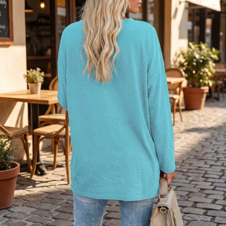 Elegant Långärmad Top för Kvinnor