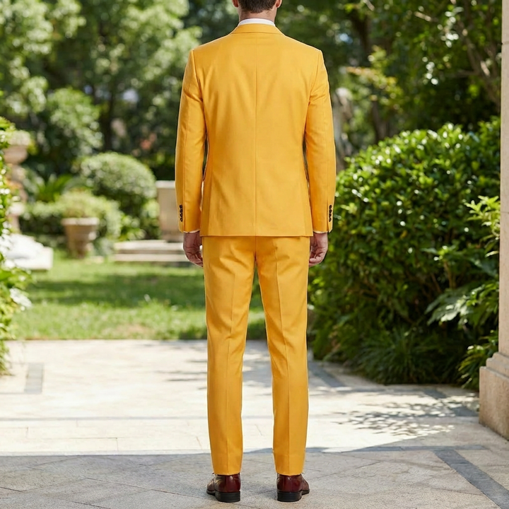 Lyxig 3-delars Slim Fit Kostym för Män