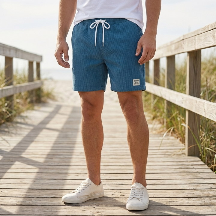 Avslappnade Velour Shorts för Män