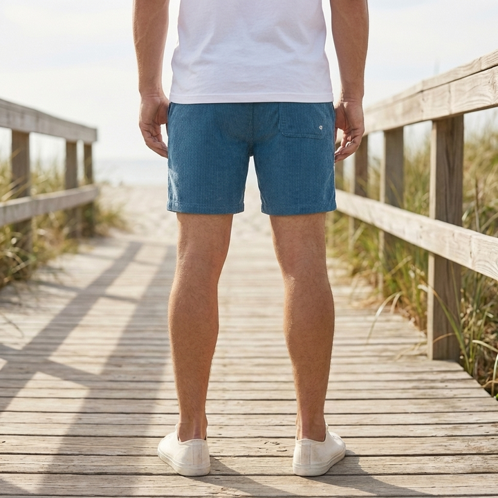 Avslappnade Velour Shorts för Män