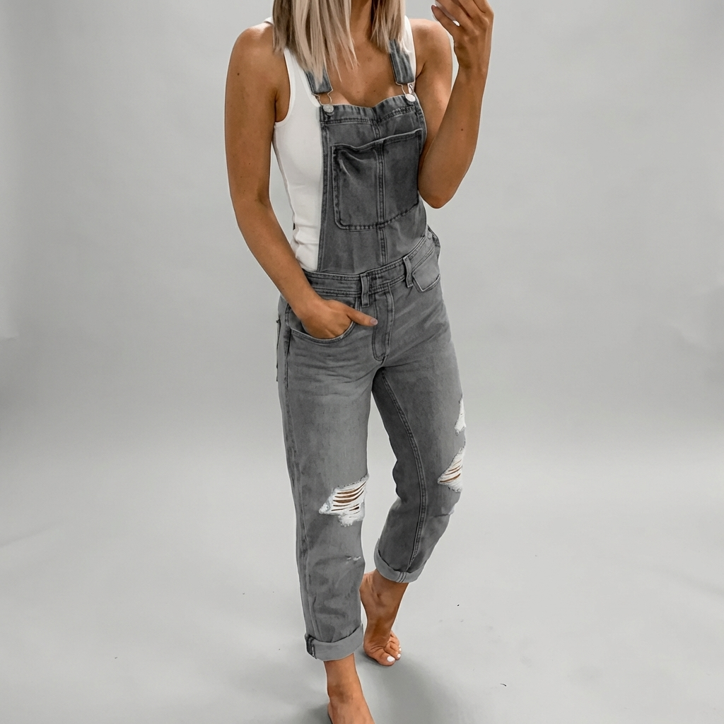 Denim Jumpsuit för kvinnor