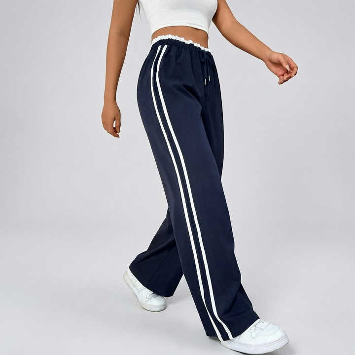 Trendy Sportiga Breda Byxor