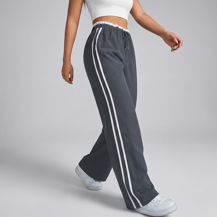 Trendy Sportiga Breda Byxor