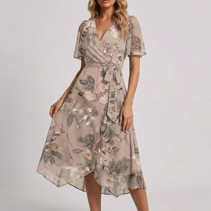 Flowy Floral Sommarklänning för Kvinnor