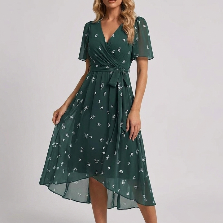 Flowy Floral Sommarklänning för Kvinnor