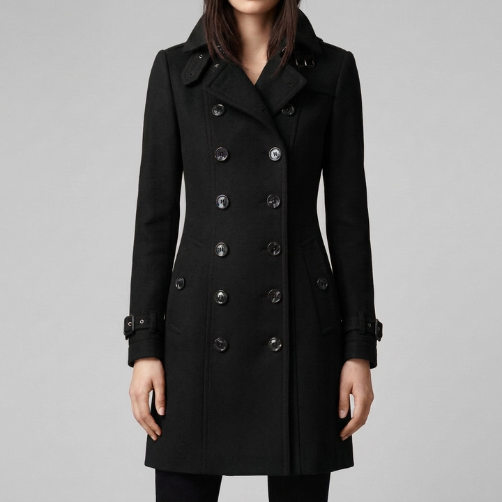 Elegant Dubbelknäppt Trench Coat för Kvinnor